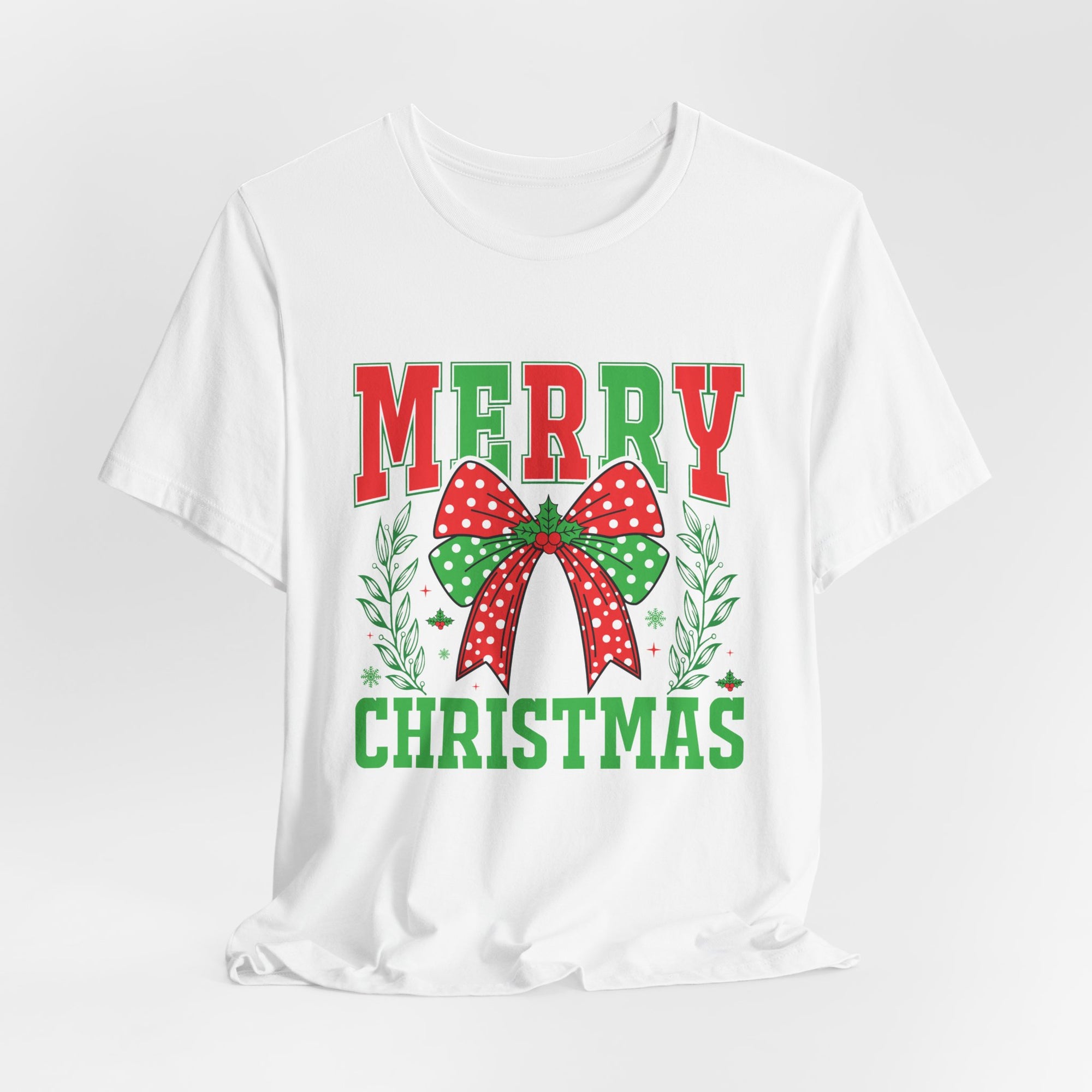 Merry Christmas Unisex Short Sleeve Tee, Holiday Shirt, Christmas Gift, Casual Wear, Family Matching Outfits