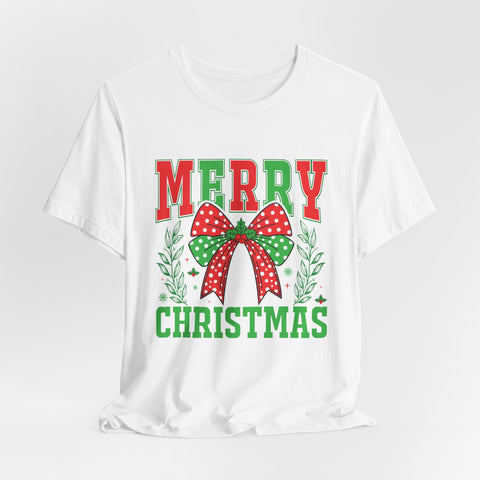 Merry Christmas Unisex Short Sleeve Tee, Holiday Shirt, Christmas Gift, Casual Wear, Family Matching Outfits
