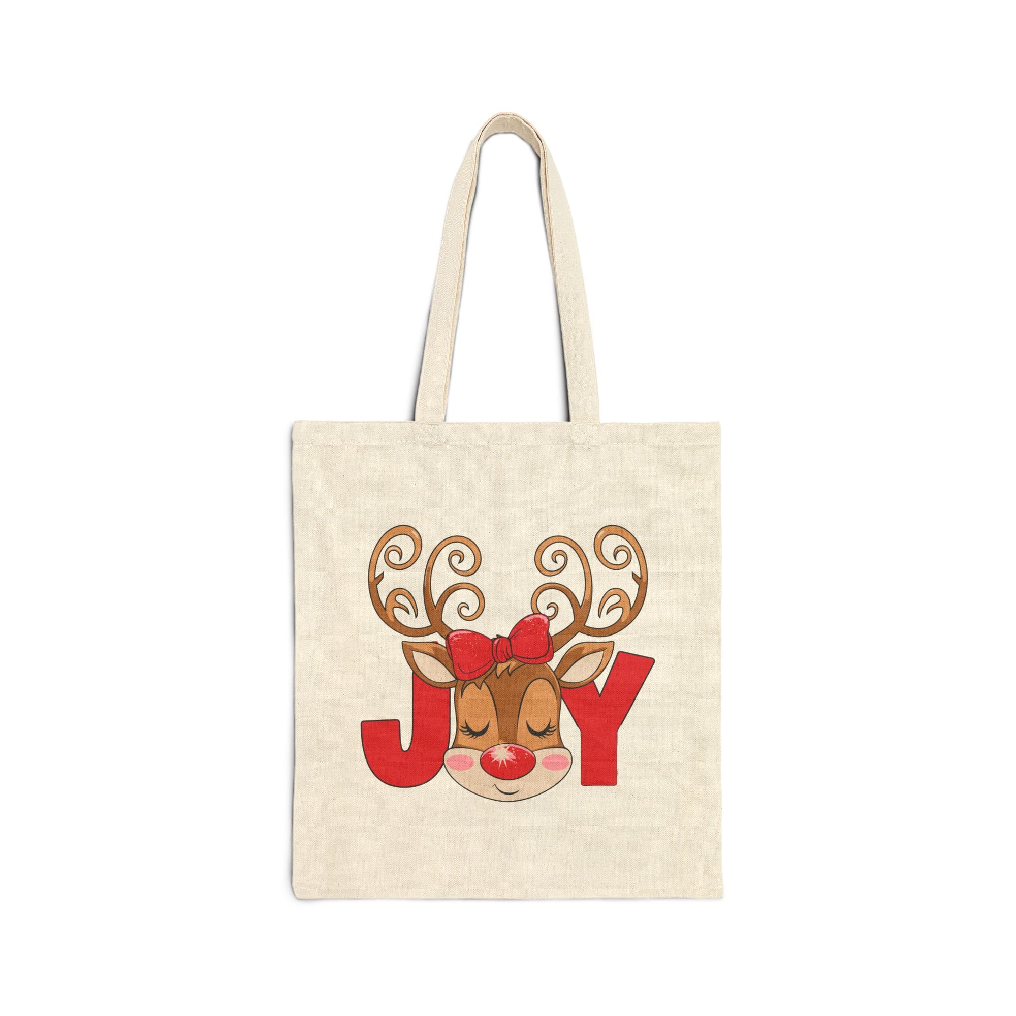 Joyful Reindeer Holiday Tote Bag – Festive Reusable Christmas Shopper