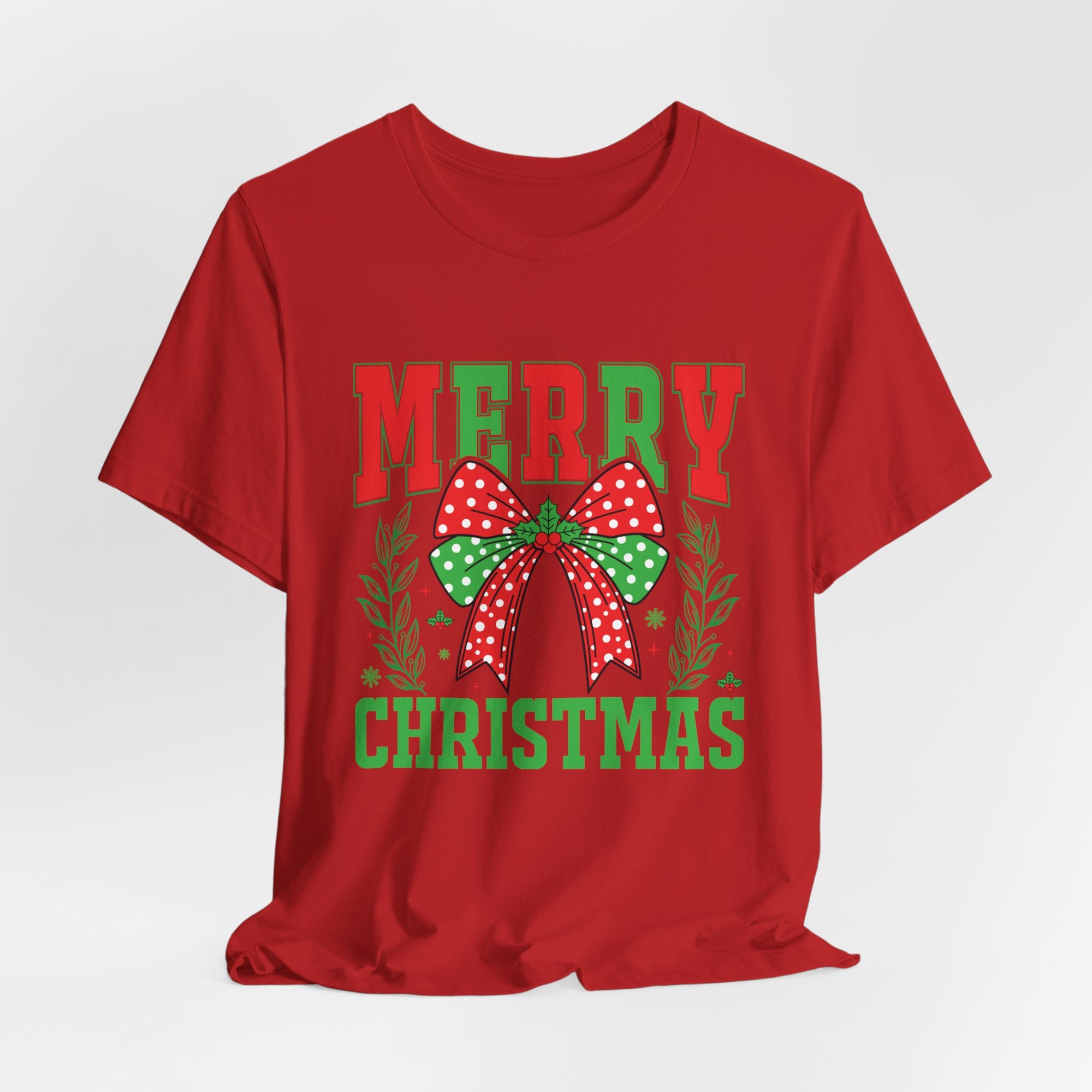 Merry Christmas Unisex Short Sleeve Tee, Holiday Shirt, Christmas Gift, Casual Wear, Family Matching Outfits