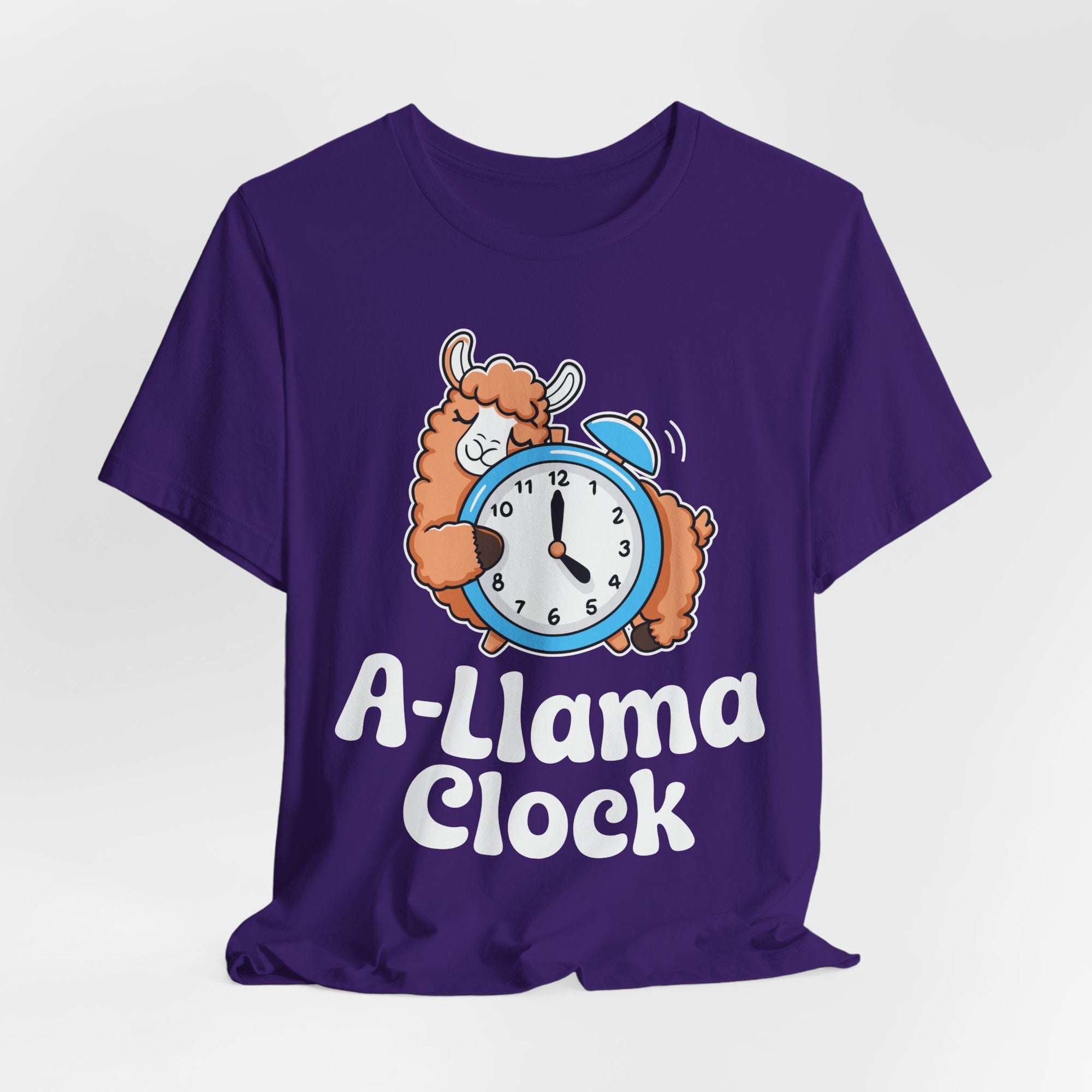 A‑Llama Clock Cute Graphic Tee — Funny Llama Alarm Clock T-Shirt
