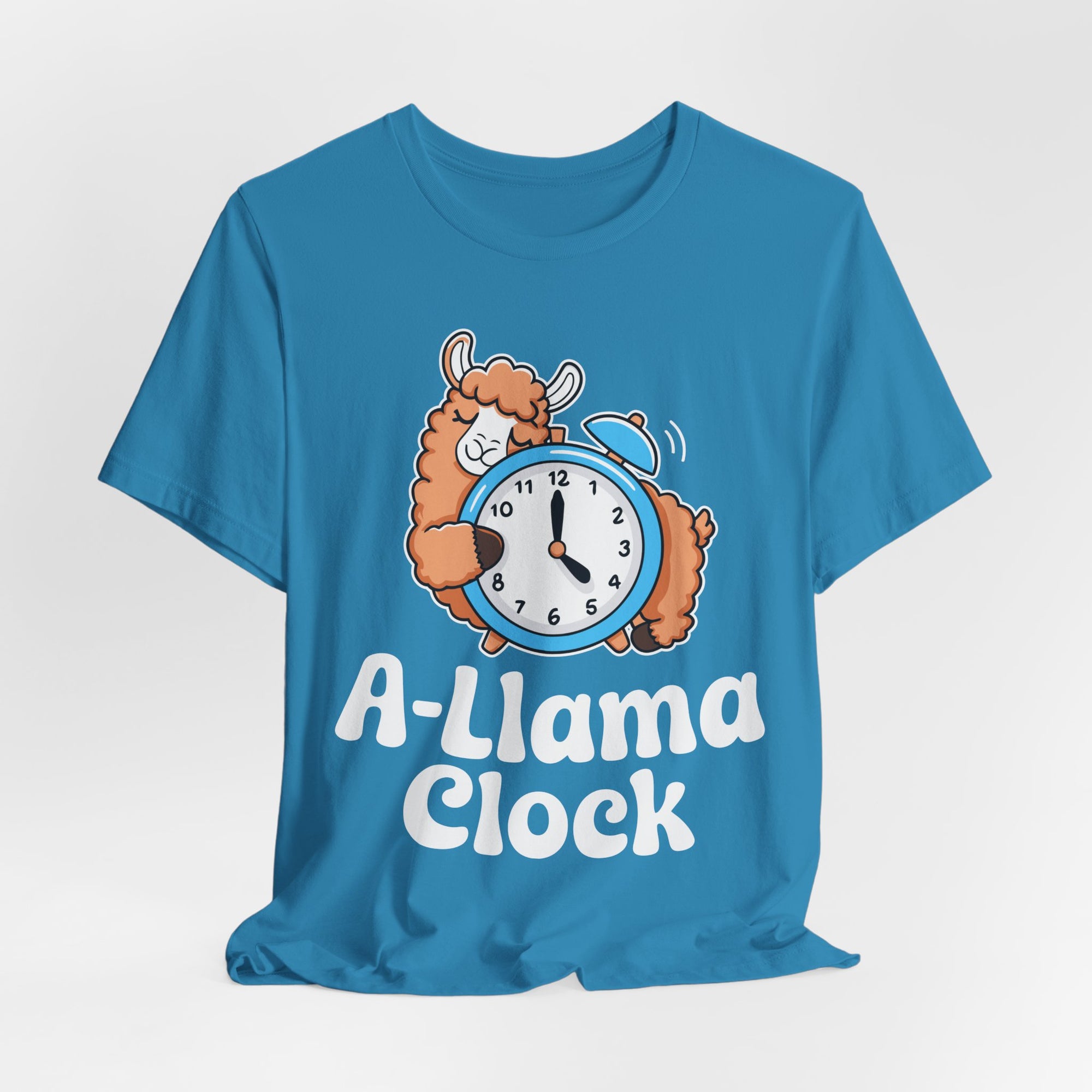 A‑Llama Clock Cute Graphic Tee — Funny Llama Alarm Clock T-Shirt