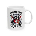 Vampire Raccoon Coffee Funny Halloween Coffee Mug