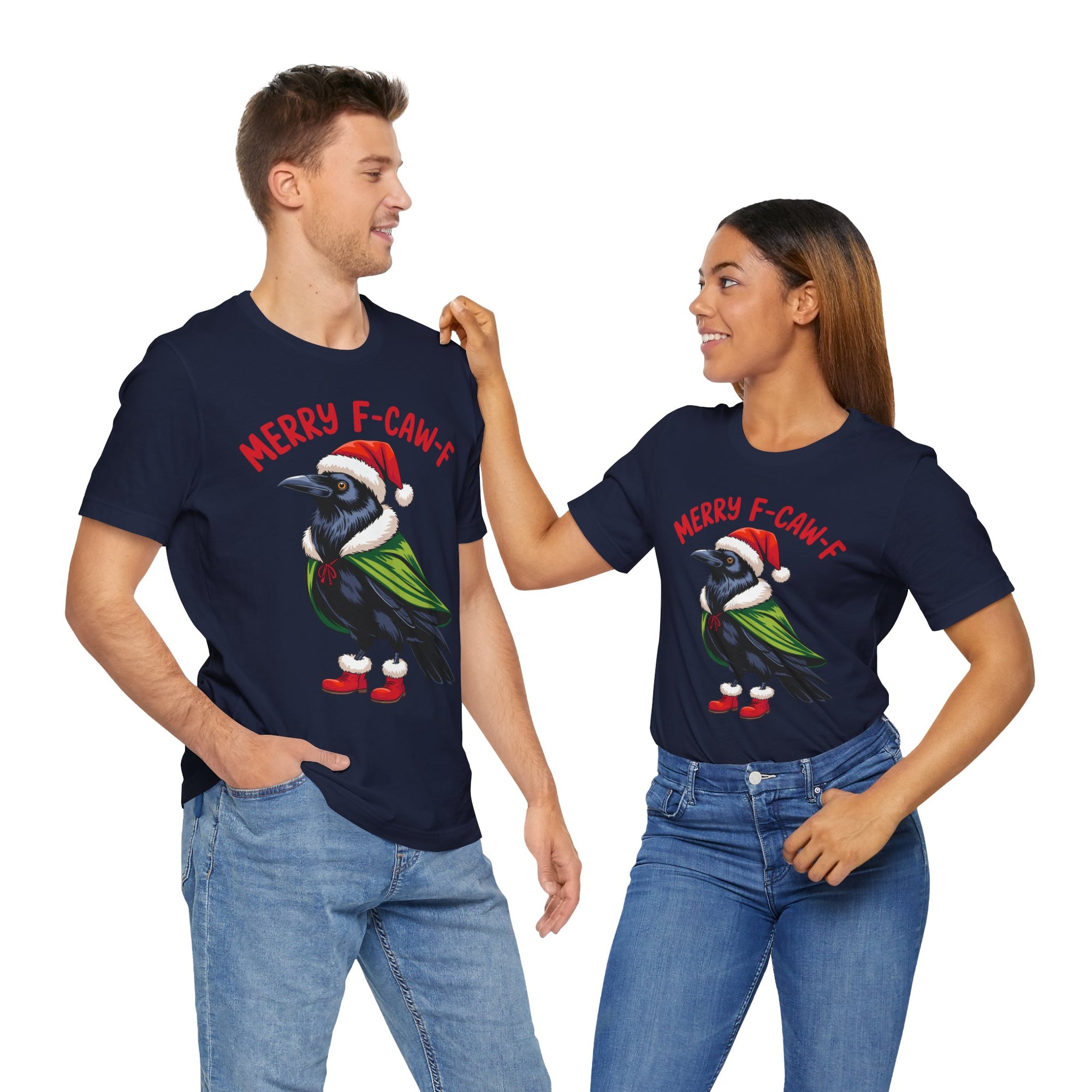 Merry F-Caw-F Crow Christmas Tee