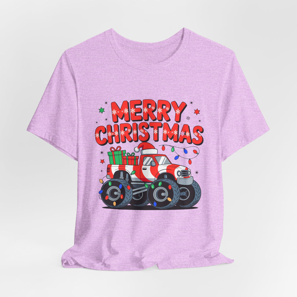 Merry Christmas Monster Truck  Festive Holiday Graphic Shirt