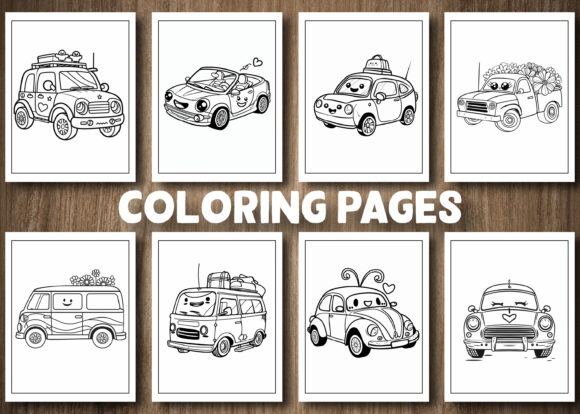 Cute Car Coloring Book for Kids