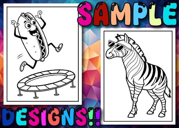 Extra Funky and Wild Coloring Pages