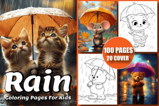 Rain Coloring Pages for Kids