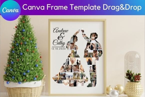 Wedding Couple Photo Collage Canva Frame