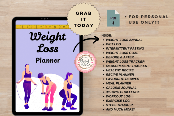 Weight Loss Planner, Pdf Planner