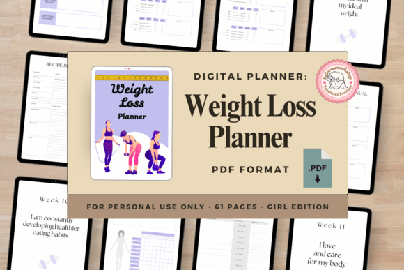 Weight Loss Planner, Pdf Planner